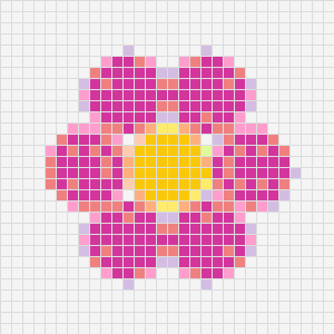 小花 拼豆图纸